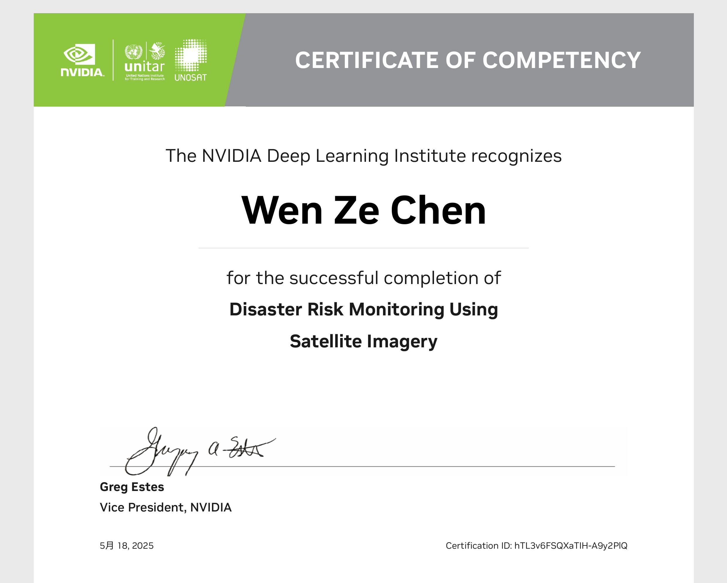 Disaster Risk Monitoring Using Satellite Imagery